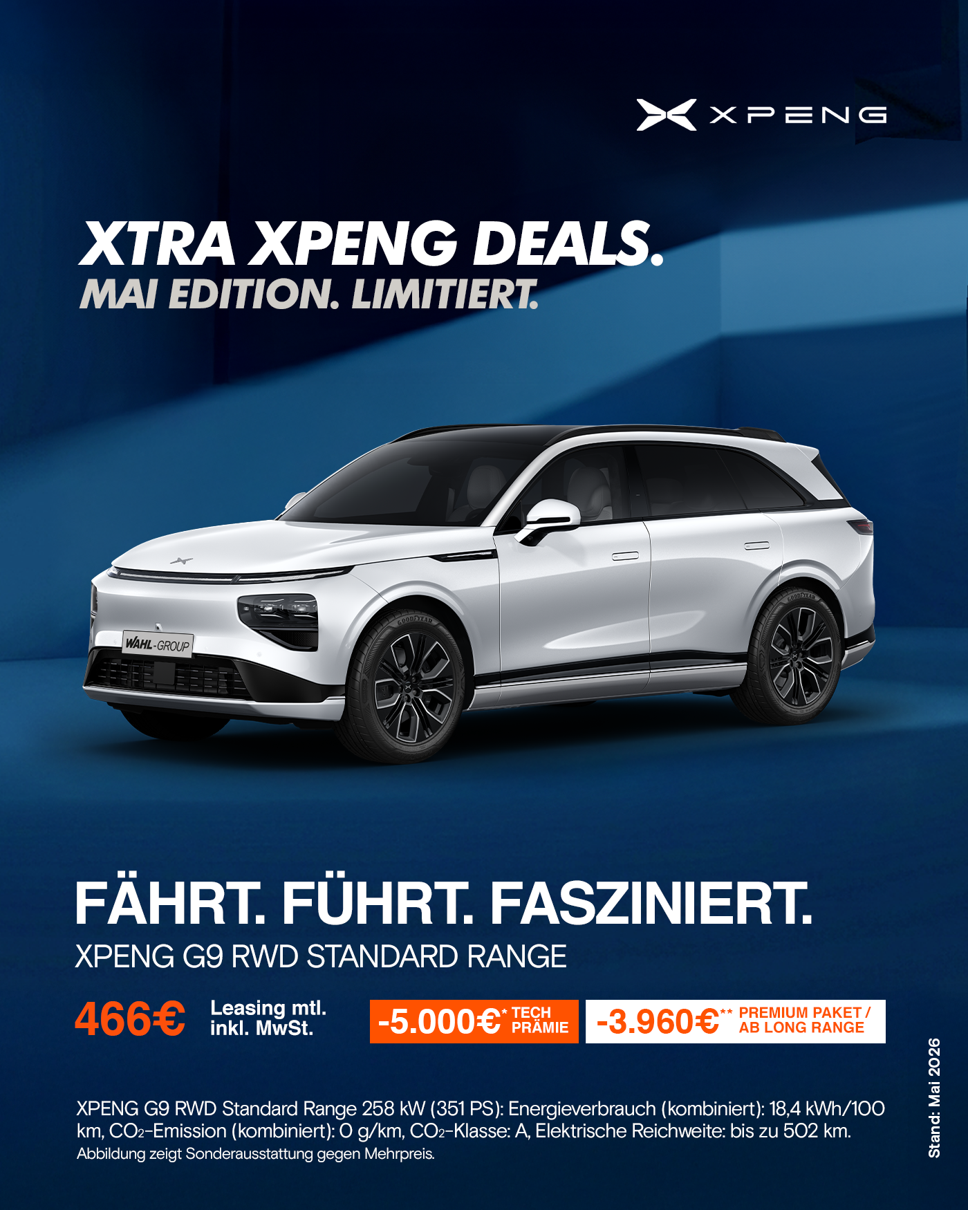XPENG G9 — Angebot des Monats bei Wahl-Group
